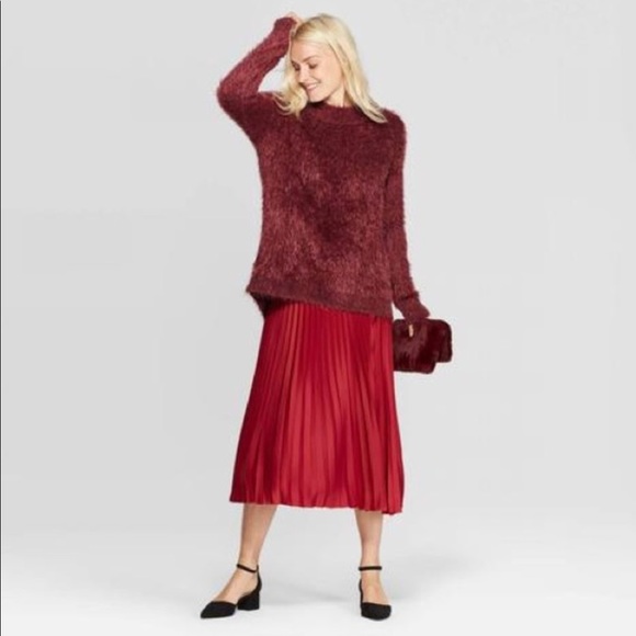 a new day Sweaters - A NEW DAY FURRY MOCK TURTLENECK PULLOVER SWEATER